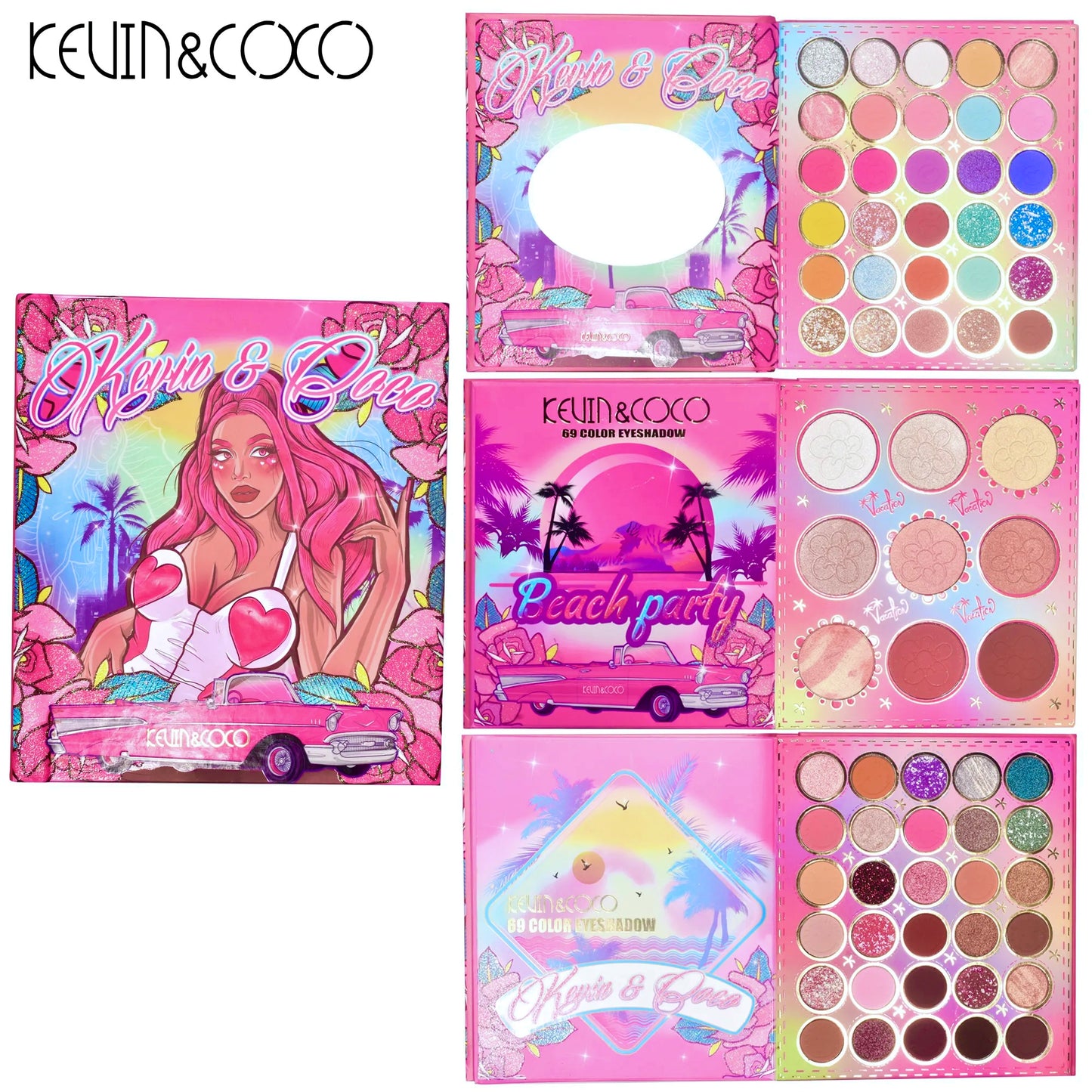 KEVINCOCO 69 color super runner hot girl sweet cool Eyeshadow palette