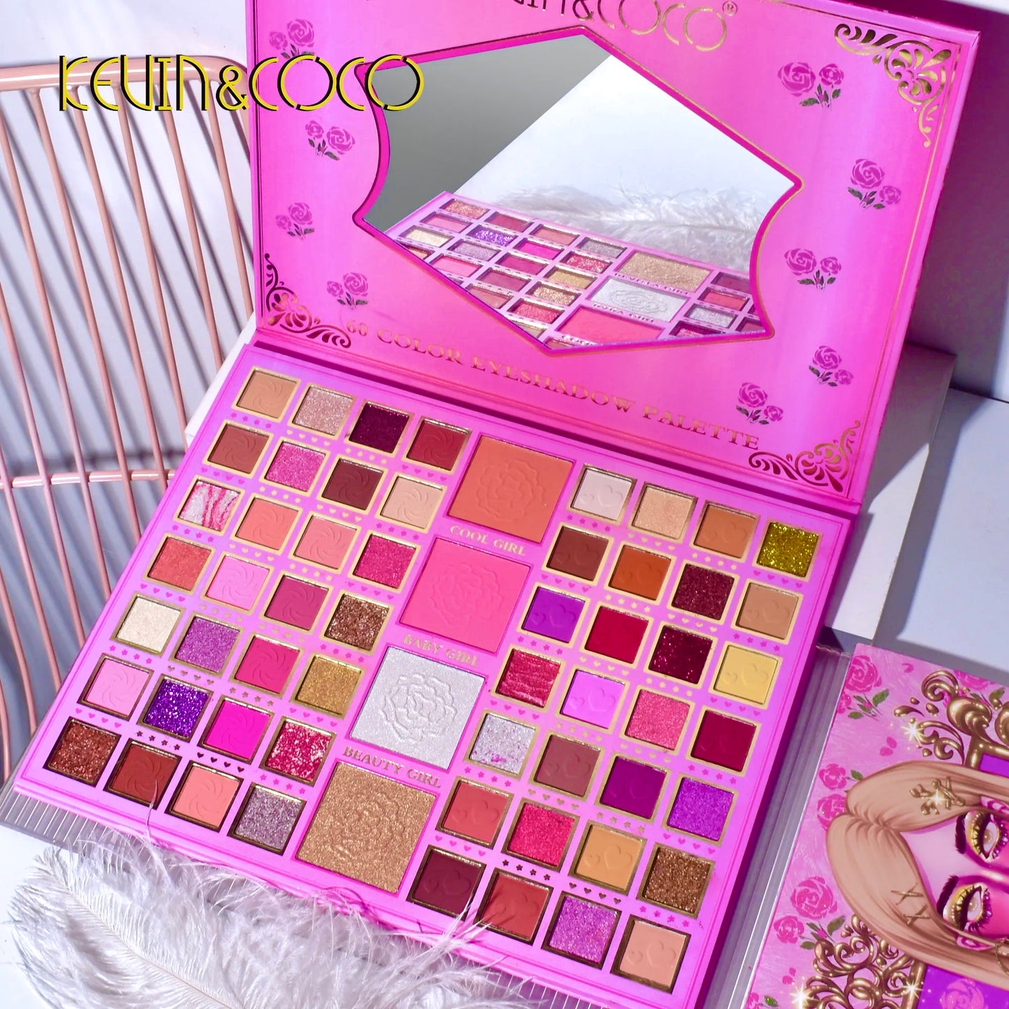 KEVIN&COCO 60colour rose girl eyeshadow palette