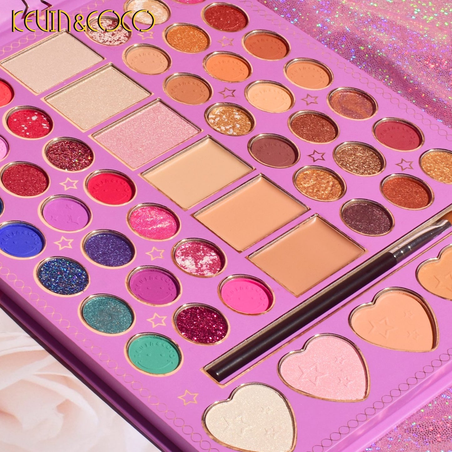 KEVIN&COCO 53 colour Karol G eyeshadow palette Makeup